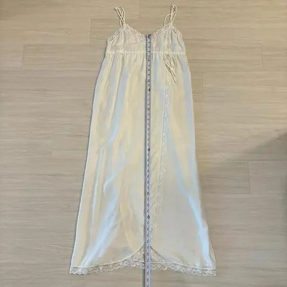 Vintage Givenchy Intimates Silk Blend Night Gown Lace Trim Coquette Whimsy Fairy - Picture 9 of 9